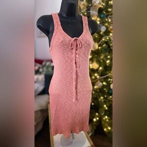 Forever 21 Blush Tie-Front Mini Dress